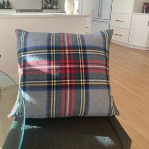 Festive Plaid Holiday Pillow